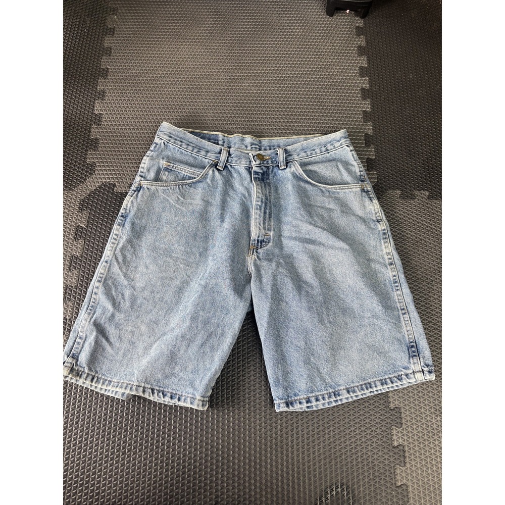 Wrangler Men's Denim Shorts Relaxed Fit Light Wash‎ Blue Jeans Size 33 Casual